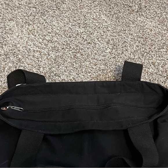 Adorable Disney Mickey Minnie Love Red Bling Heart Canvas Tote Bag Double Strap - Picture 8 of 8